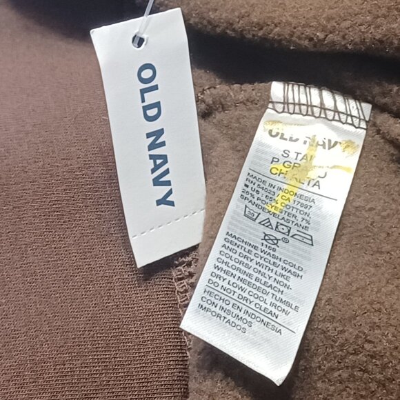 NEW Old Navy Earthen Brown High Waisted Fleece Lined Stirrup Leggings - Picture 5 of 8